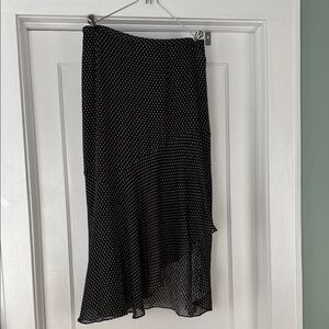 Avec Les Filles Elegant Black and White Dotted Skirt